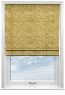 William Morris Marigold Velvet, Ochre - Roman Blind